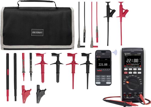 Multimeter VOLTCRAFT VC-891 s meracími káblami MLSet-100 a puzdrom