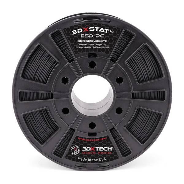 3D Xtech 022BK00A-750G 3DXSTAT vlákno pre 3D tlačiarne ESD PC antistaticky (ESD) zabepečené, Nárazuvzdorný 1.75 mm 750 g čierna, čierna  1 ks