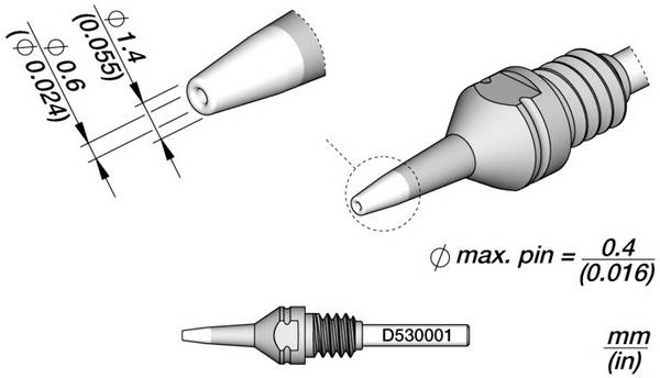 JBC Tools D530015 odspájkovací hrot    Obsah 1 ks