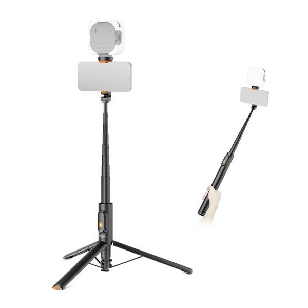 Neewer PA992 selfie tyč 10 cm  čierna s Bluetooth, vr. držiaku smartphonu, integrovaný statív