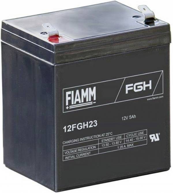Fiamm 12FGH23 109373 olovený akumulátor 12 V 5000 olovený so skleneným rúnom (š x v x h) 70 x 107 x 90 mm plochý konektor 6,35 mm 