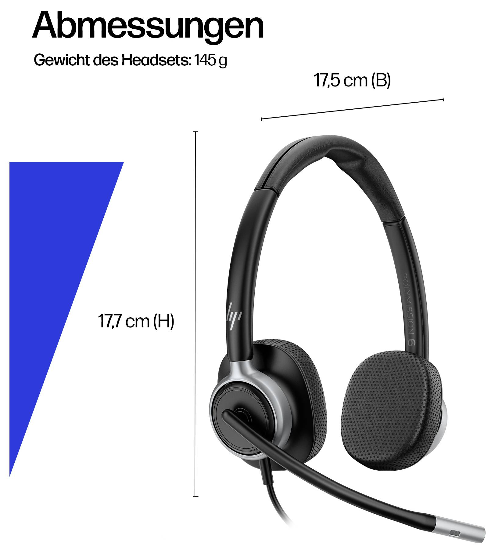 HP Poly HP Poly Mission 625 USB Wired Headset Headset otvorená (On Ear) C01C6A6, čierna-4