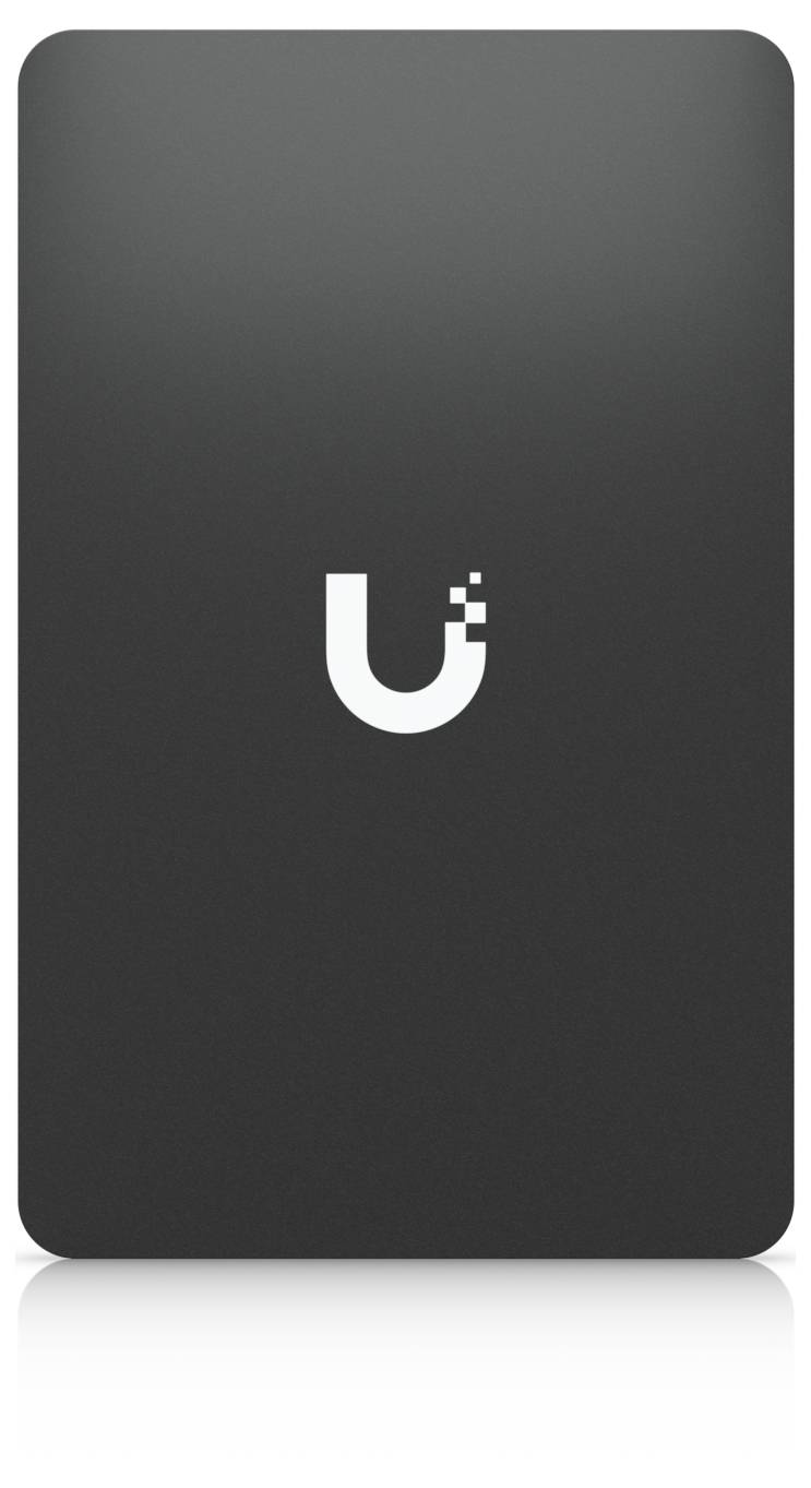 Čierna obdĺžniková karta s centrovaným bielym stylizovaným logom „ü" na tmavom gradientnom pozadí.
