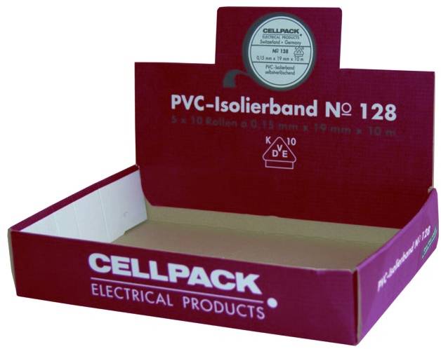 CellPack No.128 Aufsteller 145861 Electrical tape set červená (d x š x v) 57 x 287 x 200 mm 1 ks-0