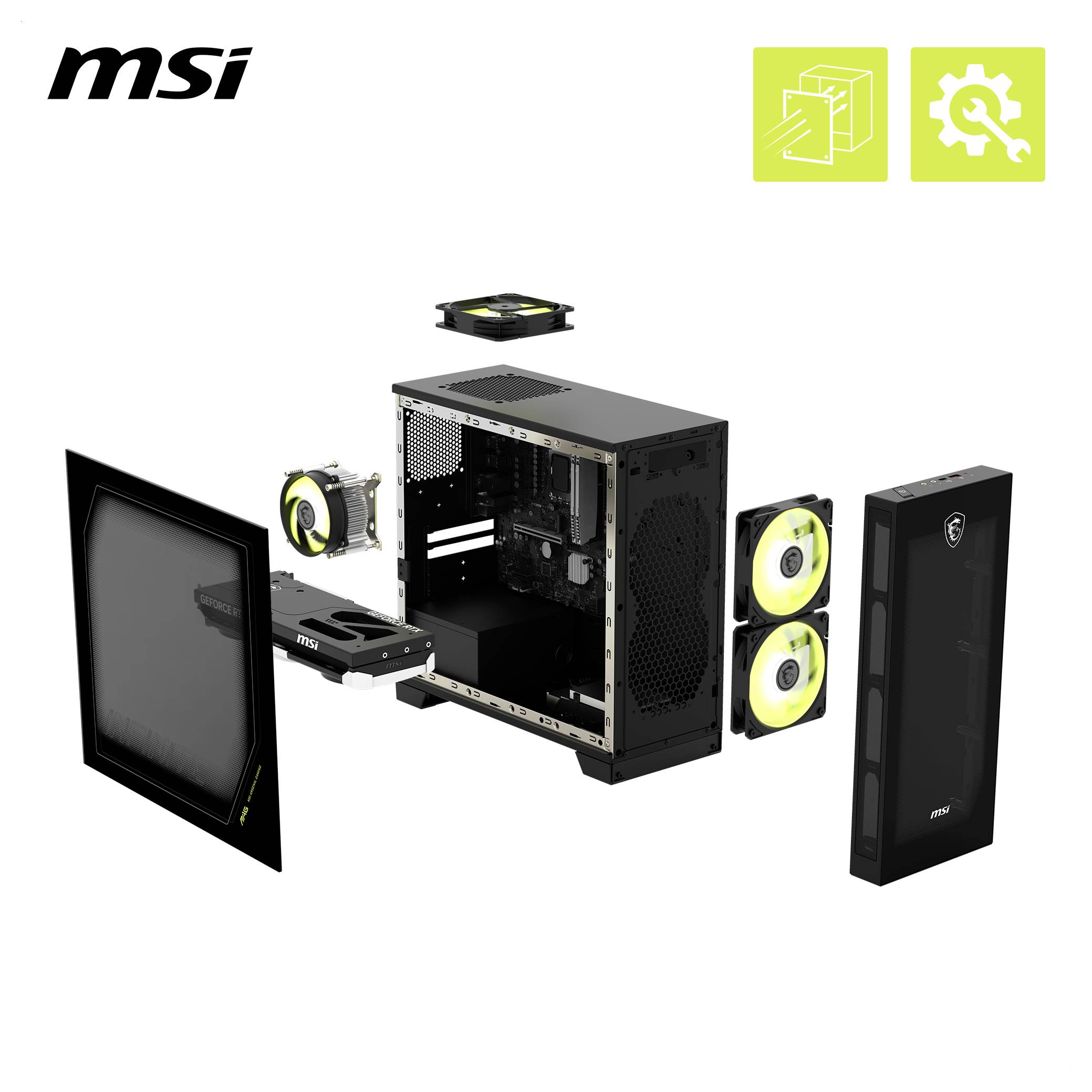 MSI herný počítač MAG Infinite S AI 2NVP7-001AT () Intel® Core™ Intel Core Ultra 7 processor 265F 16 GB RAM 1 TB SSD NVI-3