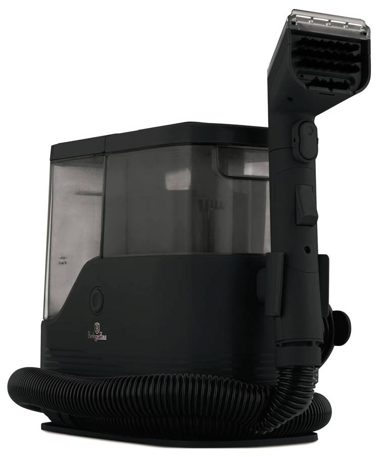 Čierny ručný 3D skener s rebrovanou základňou dokovacieho stojanu, zobrazený na jednoduchom pozadí.