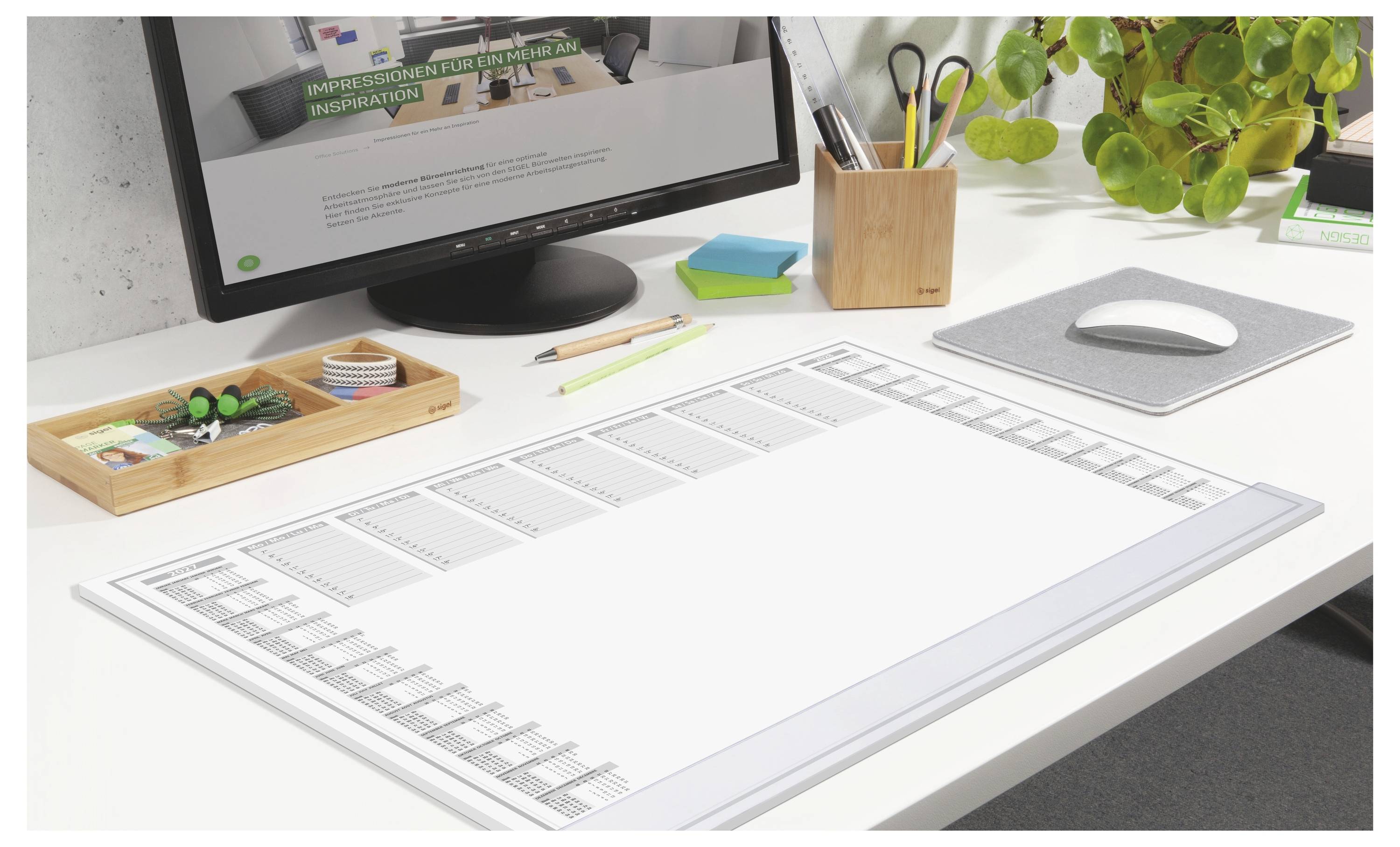 Sigel H7366 H7366 písacie podložka kalendár na 2 roky, týždenný plán (š x v) 59.5 cm x 41 cm-4