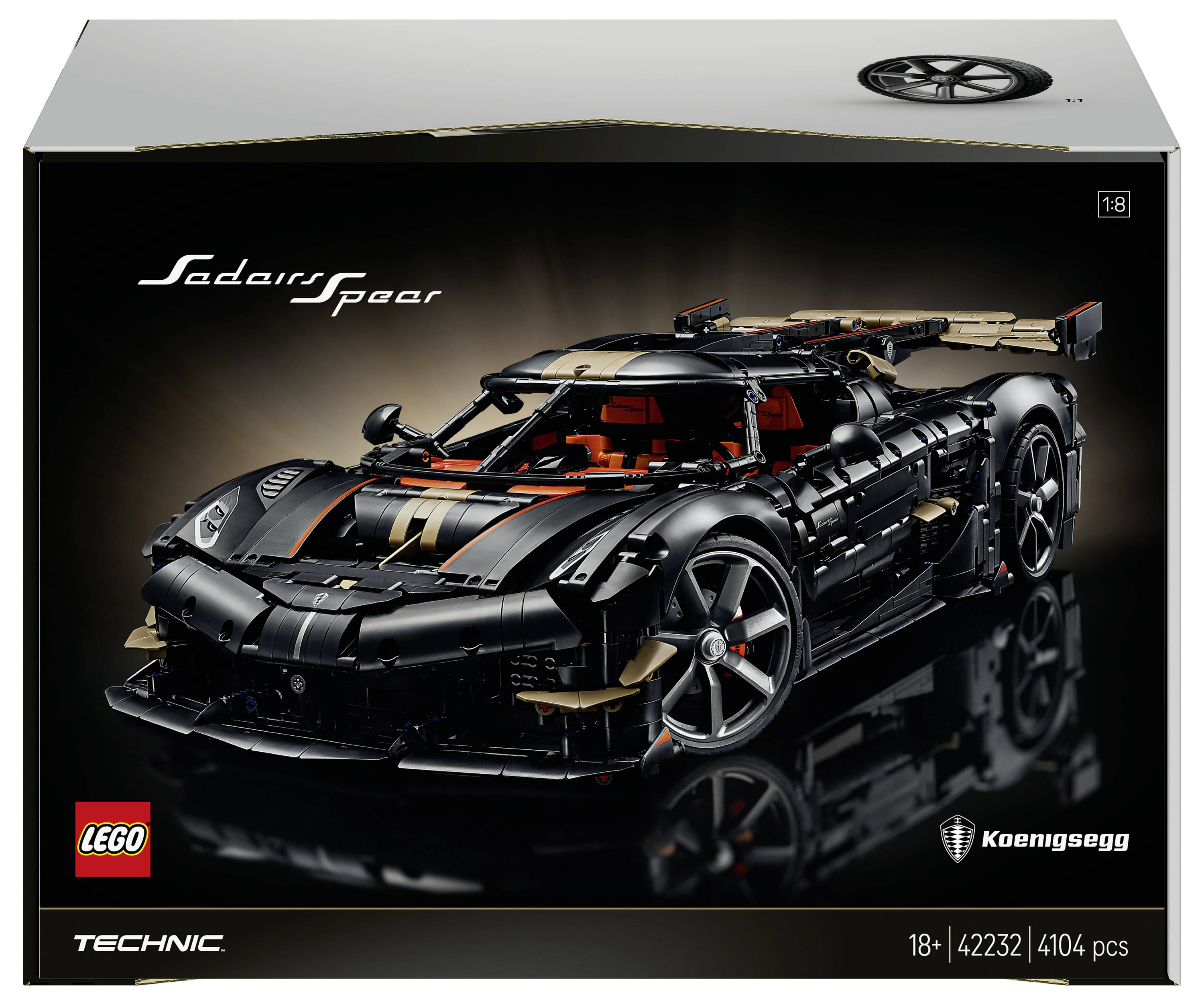 Boxart pre set LEGO Technic Koenigsegg Jesko Absolut 'Sadair's Spear' 42232, 4 104 dielov, vek 18+