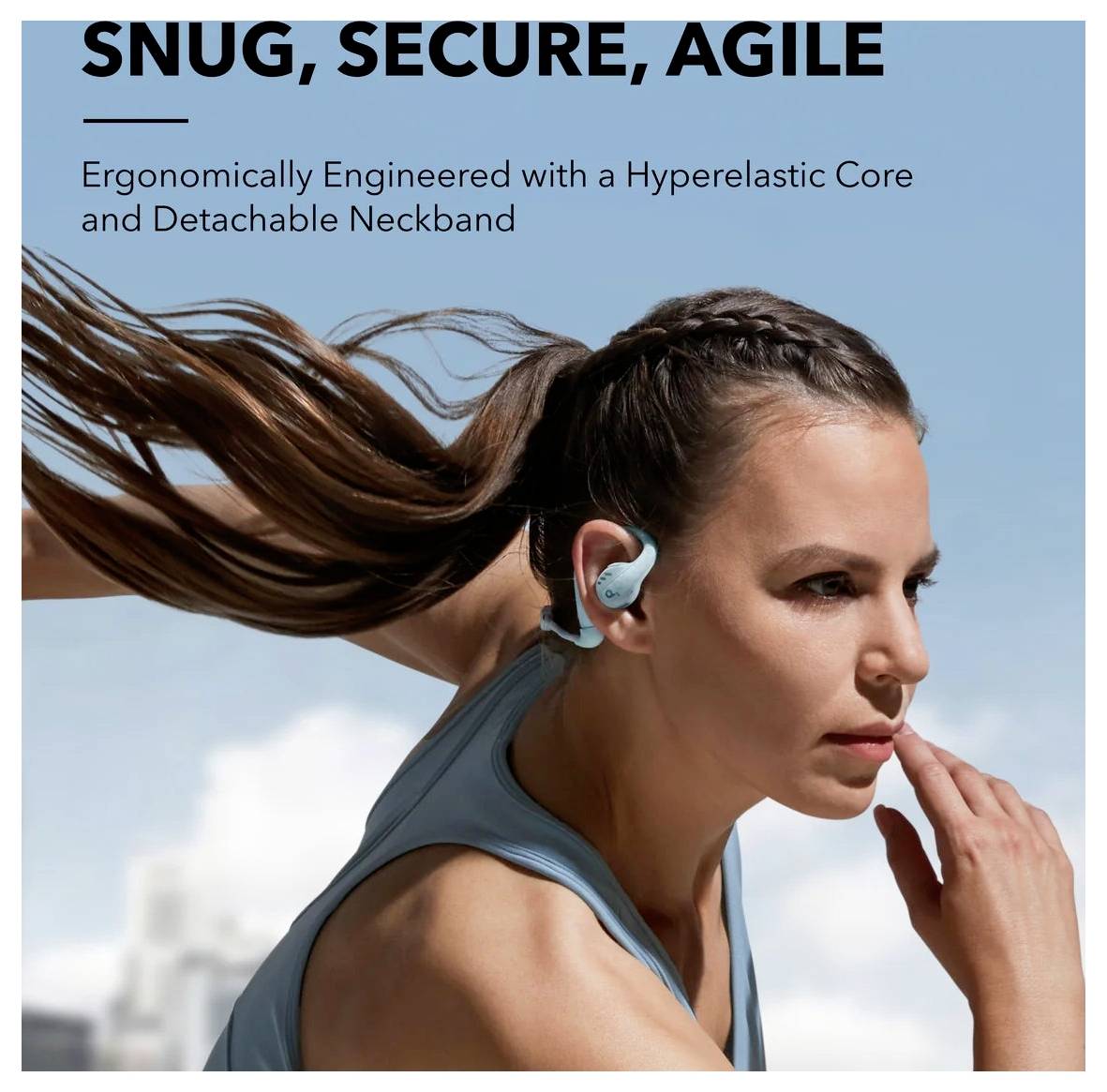 Anker Soundcore AeroFit Pro slúchadlá otvorená (On Ear Bluetooth, A3871G61, stereo, modrá-2