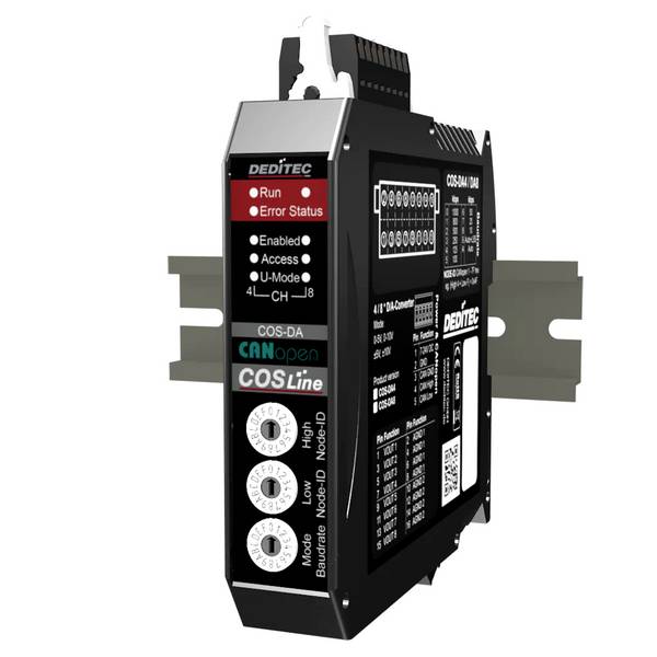 Deditec UC-CANOPEN-DA8_16 výstupný modul CANopen, CAN dátová zbernica , vstupy Počet vstupov: 0 x, výstupy Počet výstupov: 8 x, Počet vstupov / výstupov: 8, 7 V/DC, 24 V/DC
