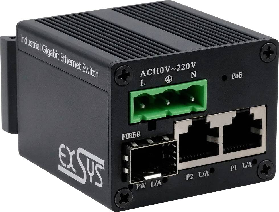 Exsys EX-62010PoE-SFP  EX-62010PoE-SFP Micro 2+1-Port PoE PoE-kit