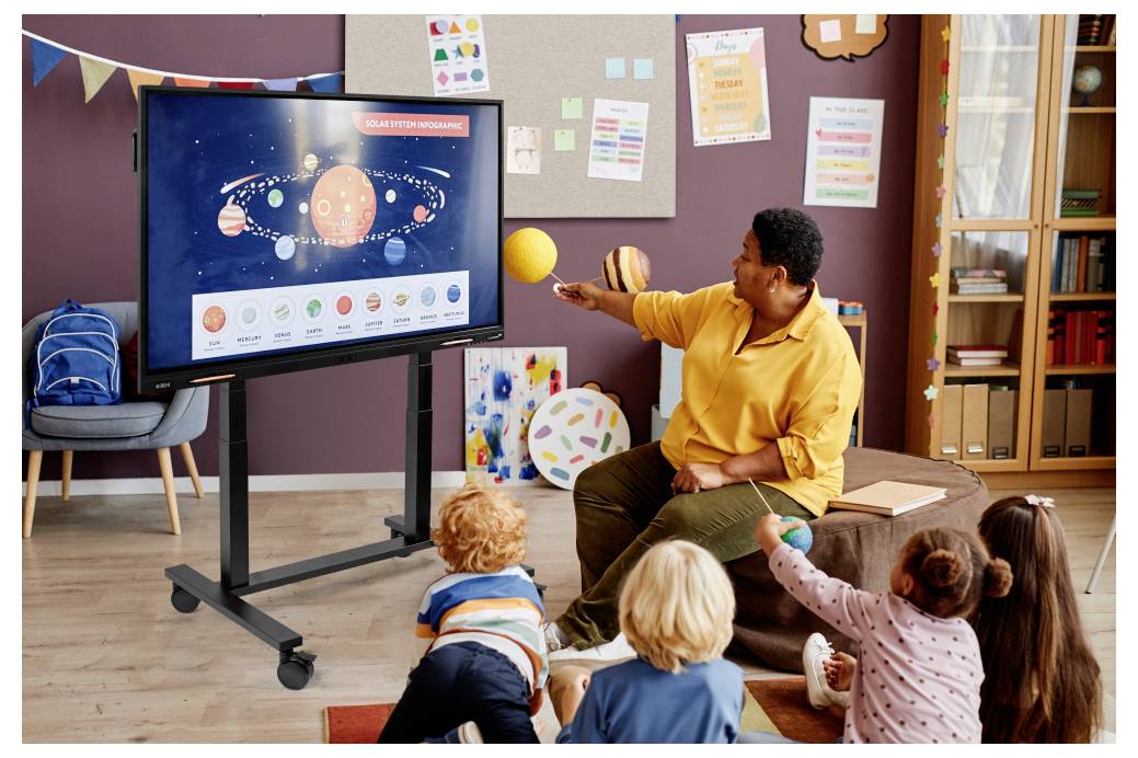 Legamaster TV kolieskový vozík 139,7 cm (55") - 248,9 cm (98") motorizovaný, výškovo nastaviteľný, stojan-8