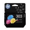 HP 303 originál zelenomodrá, žltá, purpurová