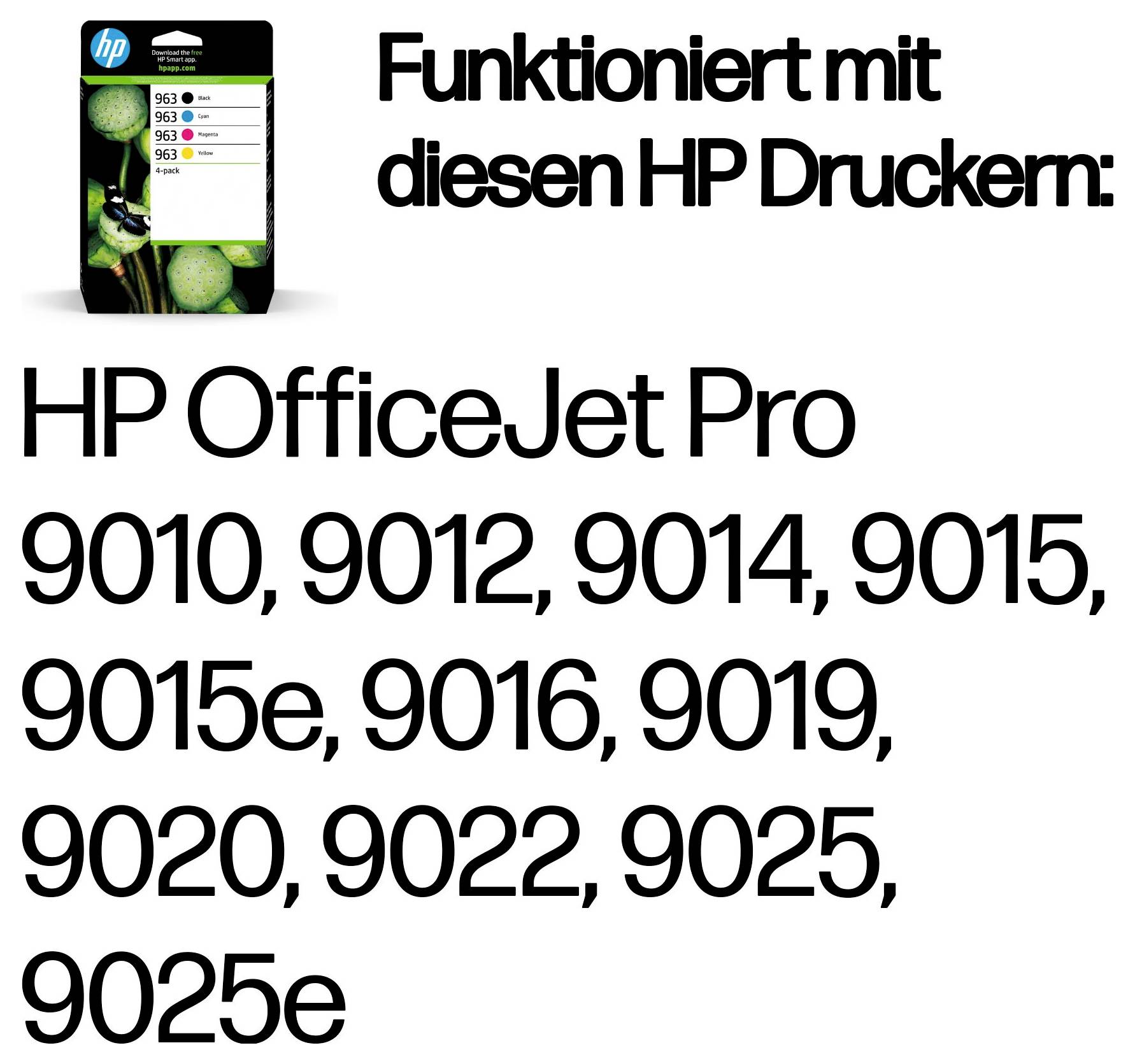 Oznámenie o kompatibilite tlačiarne HP<br><br>Tlačiarne HP OfficeJet Pro modely 9010, 9012, 9014, 9015, 9015e, 9016, 9019, 9020, 9022, 9025, 9025e.