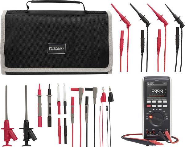 Multimeter VOLTCRAFT VC-831 s meracími káblami MLSet-120 a puzdrom