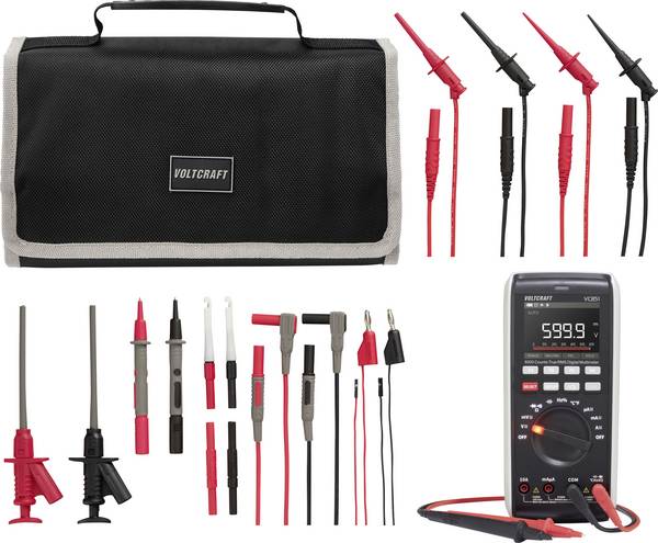 Multimeter VOLTCRAFT VC-851 s meracími káblami MLSet-120 a puzdrom