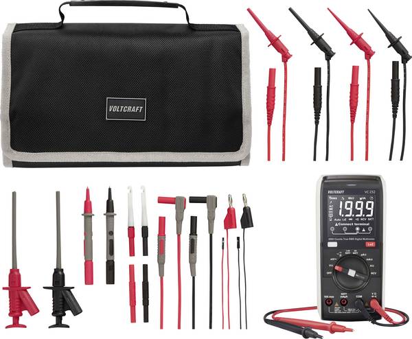 Multimeter VOLTCRAFT VC-232 s meracími káblami MLSet-120 a puzdrom