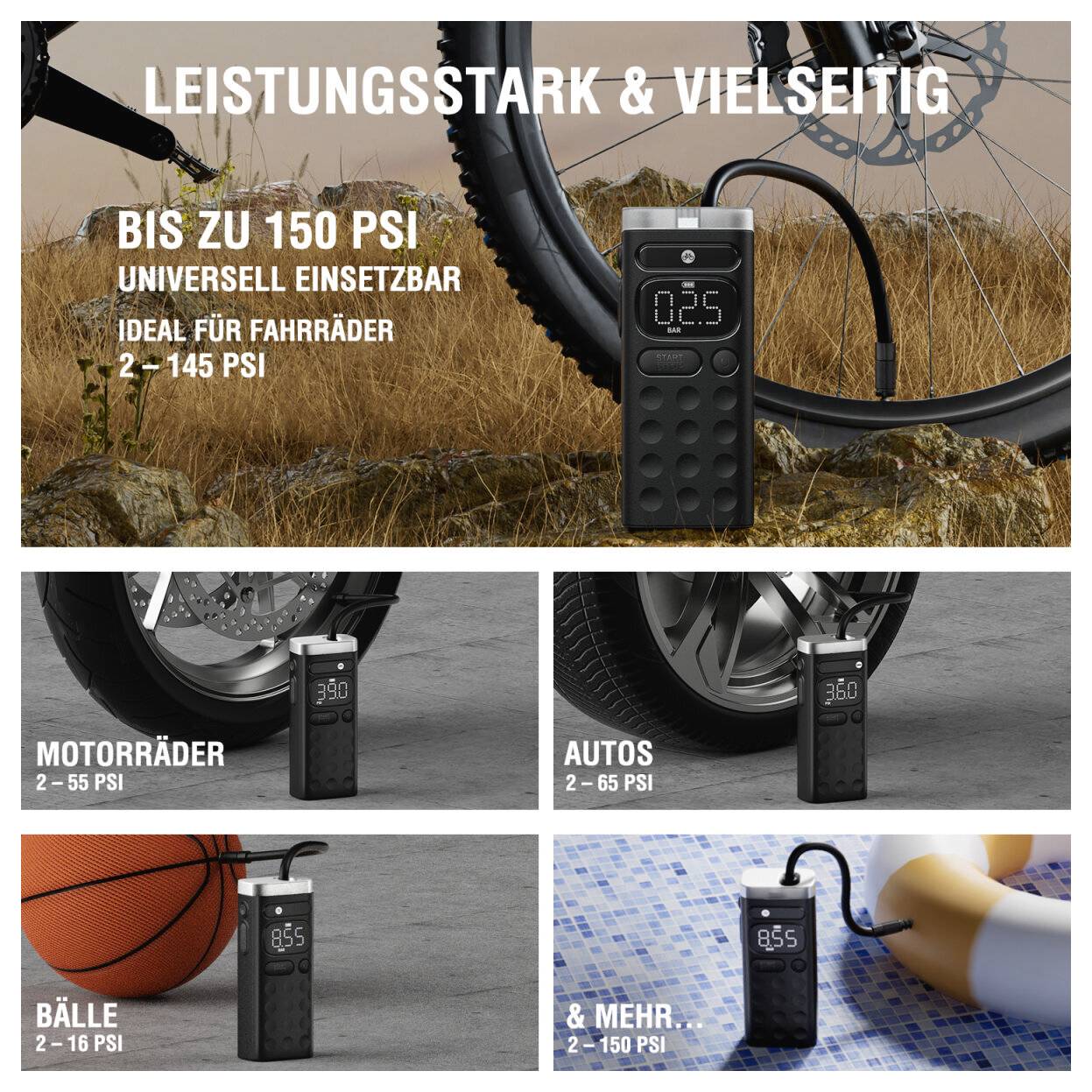 4Smarts 541578 VoltPump X vzduchové čerpadlo; čierna-12