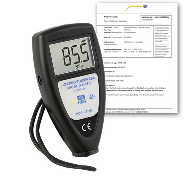 PCE Instruments PCE-CT 28-ICA merač hrúbky vrstvy a laku, 0 - 1250 µS