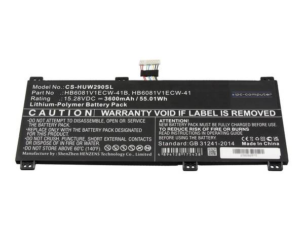 ipc-computer akumulátor do notebooku Akku HB6081V1ECW-41 REPLACE 15.28 V 3600 mAh IPC-Computer