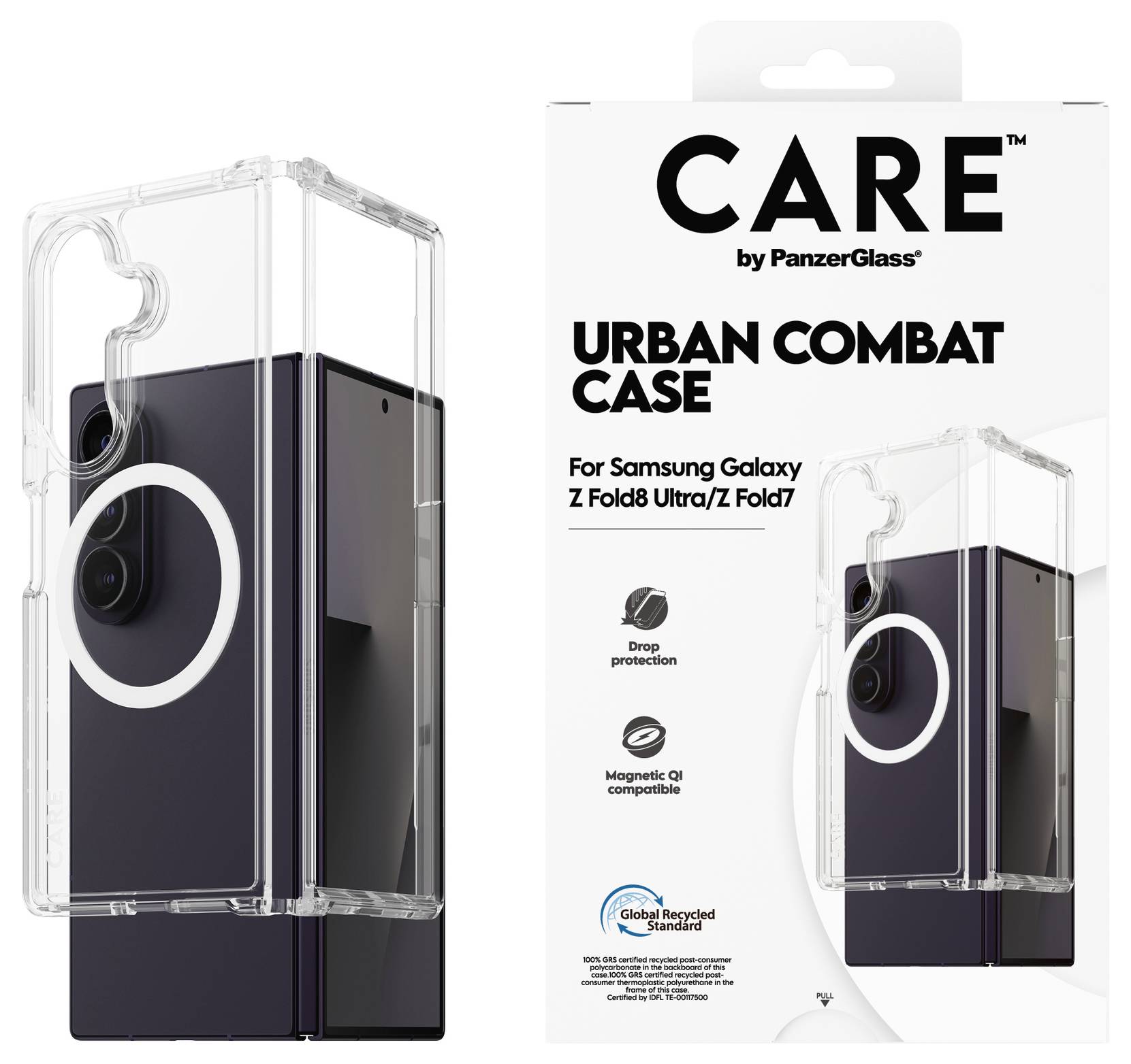 PanzerGlass CARE Urban zadný kryt na mobil Samsung Galaxy Z Fold 8 Ultra, Galaxy Z Fold 7 priehľadná-3