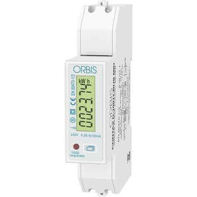 Digitálny elektrický energetický merač s LCD displejom ukazujúcim 00271.4 kWh, značky ORBIS.