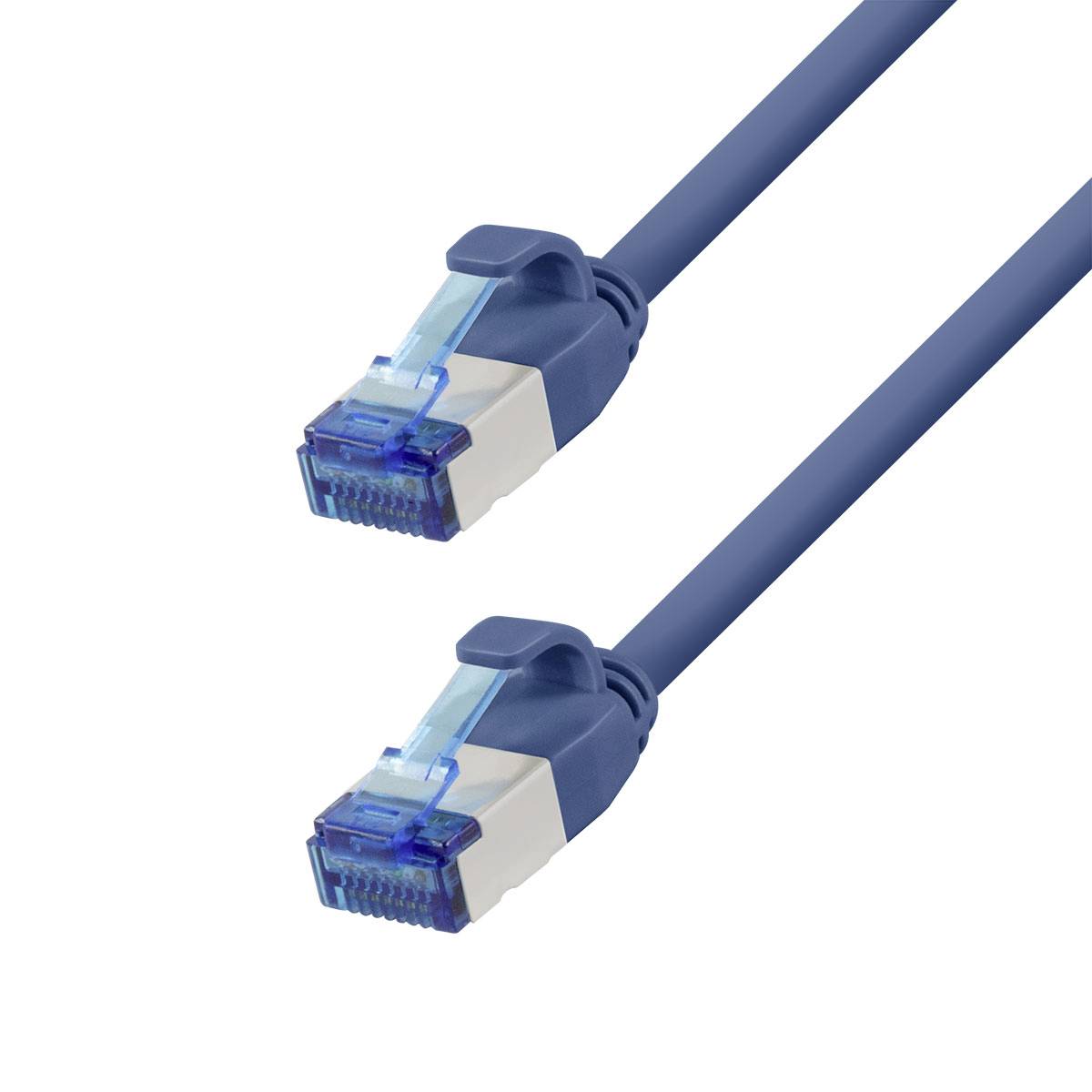 LogiLink CP5006S RJ45 sieťové káble, prepojovacie káble CAT 6A S/FTP 0.15 m modrá samozhášavý, bez halogénov 1 ks