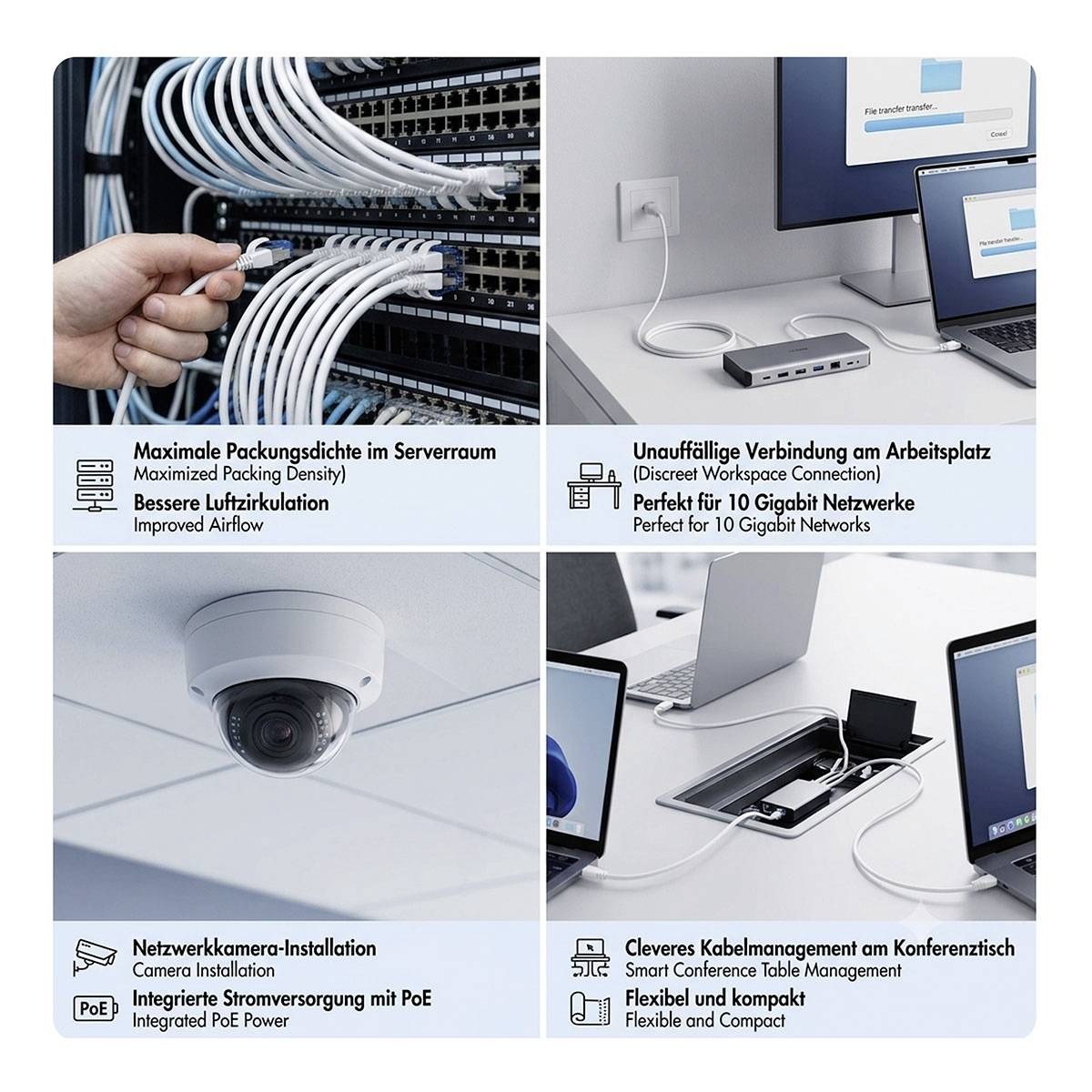 LogiLink CP5032S RJ45 sieťové káble, prepojovacie káble CAT 6A S/FTP 1.00 m sivá samozhášavý, bez halogénov 1 ks-3