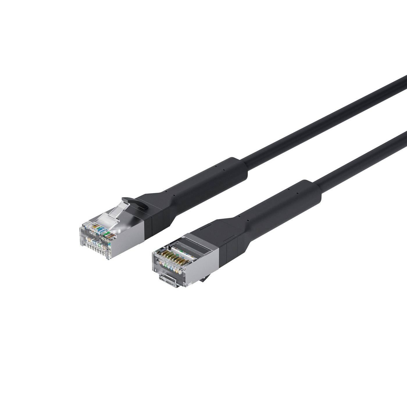 Lanview LV-6AFTP-FLEX-ANG-0025B RJ45 sieťové káble, prepojovacie káble 0.25 m čierna 1 ks