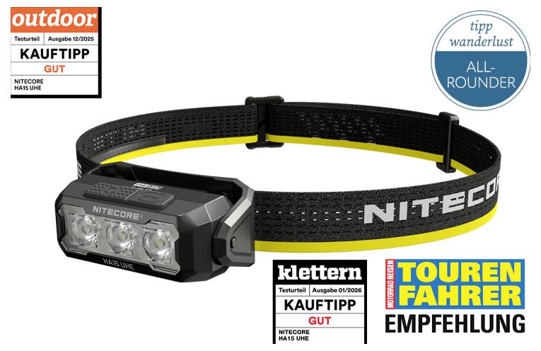 NiteCore LED čelovka napájanie z akumulátora 400 lm 114 h NC-HA15UHE-0