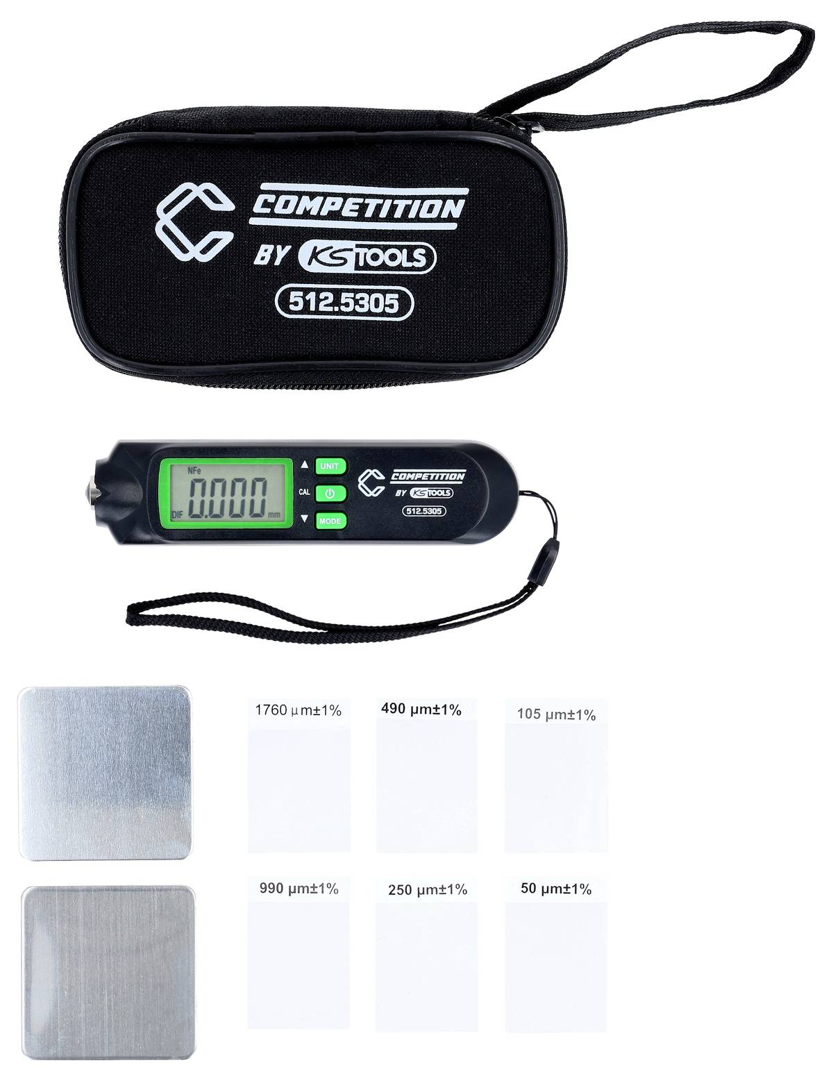 KS Tools COMPETITION merač hrúbky vrstvy a laku, 0 - 1000 µm-5