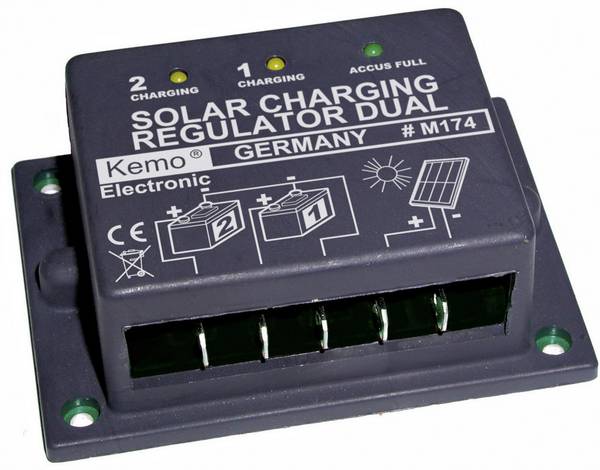 Kemo Dual M174 solárny regulátor nabíjania séria 12 V 16 A