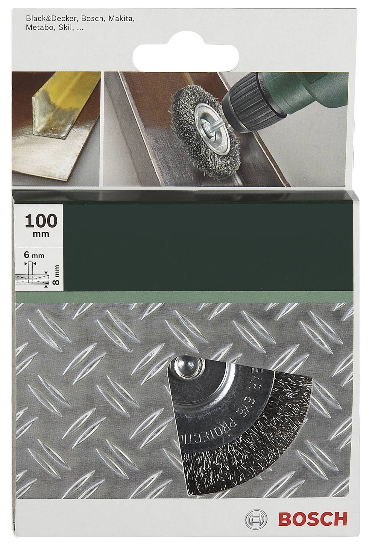 Bosch Accessories Kotúčové kefy pre vŕtacie stroje - zvlnený drôt, priemer 100 mm = 100 mm Ø drieku 6 mm 2609256532 1 ks