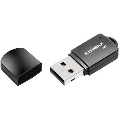 Čierny bezdrôtový USB adaptér so snímateľným krytom, vhodný na zlepšenie WiFi pripojenia počítača.