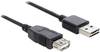 Delock USB kábel USB 2.0 USB-A zástrčka, USB-A zásuvka 5.00 m čierna obojstranne zapojiteľná zástrčka, pozlátené kontakty, UL certifikácia 83373
