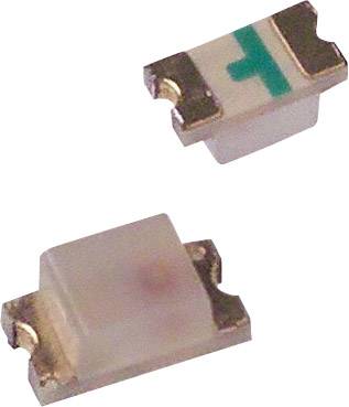 Dva malé, obdĺžnikové elektronické komponenty z kovu s bielymi plochými hornými stranami, jeden označený zeleným pruhom.