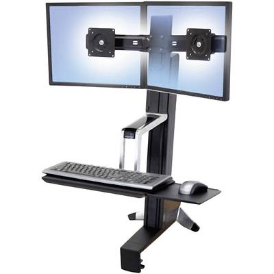 Ergotron WorkFit-S 2-násobný stolový držiak monitoru  25,4 cm (10") - 61,0 cm (24") výškovo nastaviteľný, odkladacie mie