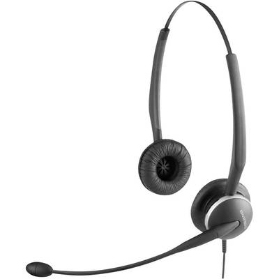 Čierne headset s nastaviteľným mikrofónovým ramenom a vyloženými mušľami, vhodné pre telefonické hovory alebo počítačové aplikácie.