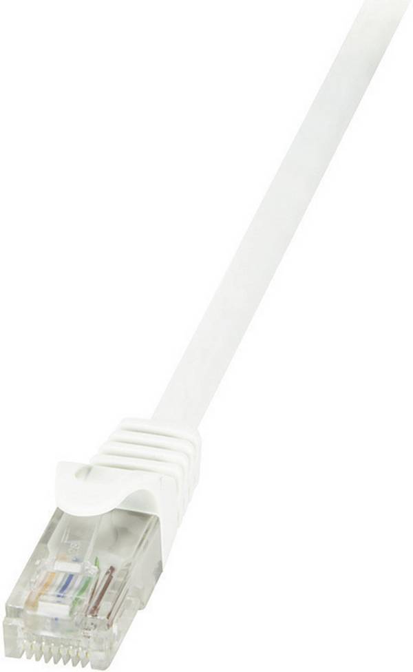 LogiLink CP2051U RJ45 sieťové káble, prepojovacie káble CAT 6 U/UTP 2.00 m biela s ochranou 1 ks
