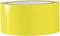 Žltá lepiaca páska, valcovitý kotúč, na bielom pozadí.