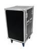 Omnitronic Rack Profi 19-palcový rack 18 U dřevo s rukoväťou, s kolieskami