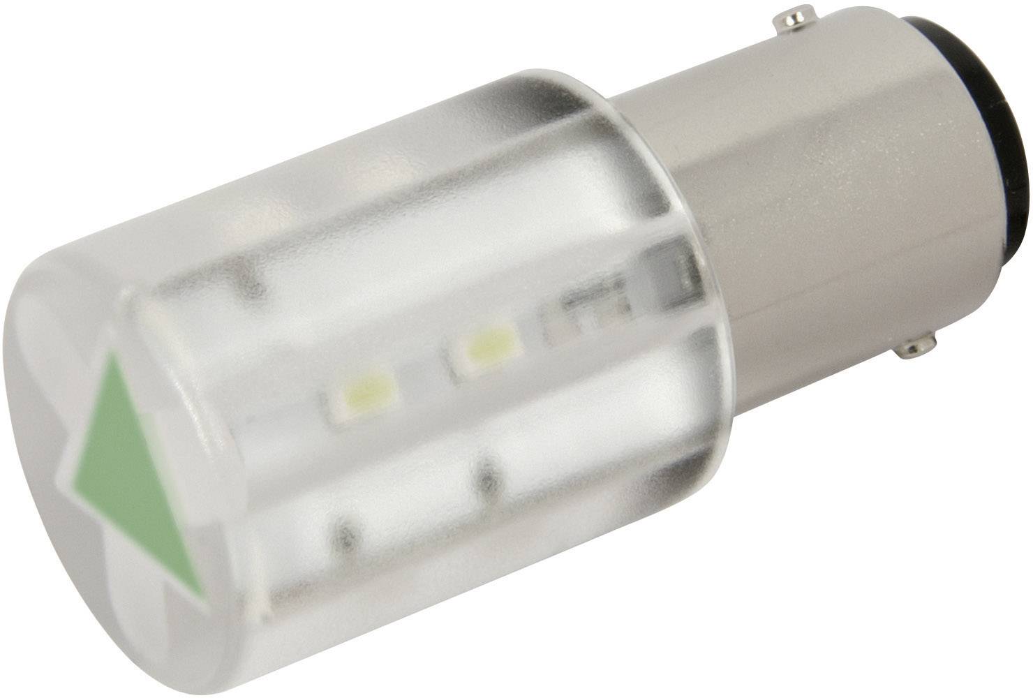 CML 18561231 Luce di segnalazione a LED Verde BA15d 230 V/AC 280 mcd