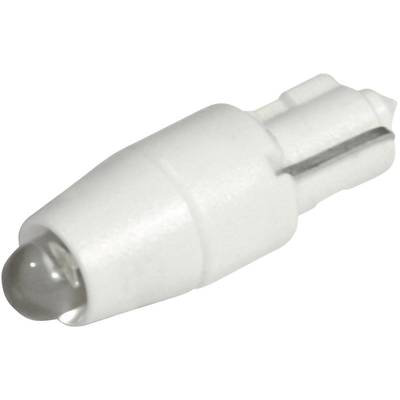 Biela LED lampa valcovitého tvaru, štíhla a kompaktná, s priehľadným krytom. Vhodná pre malé svietidlá a elektroniku.