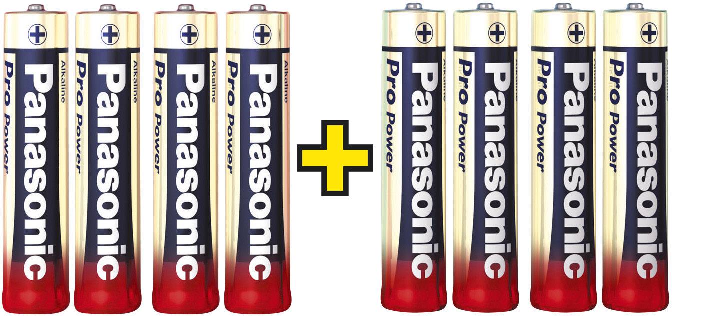 Panasonic Pro Power 4+4 gratis Batteria Ministilo (AAA) Alcalina/manganese 1.5 V 8 pz.