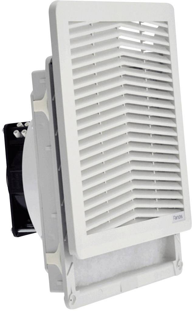 Biely vetrací mriežkový kryt s vertikálnymi lamelami, ktorý zakrýva ventilátor a filter. Vhodný na inštaláciu do stien alebo stropov.