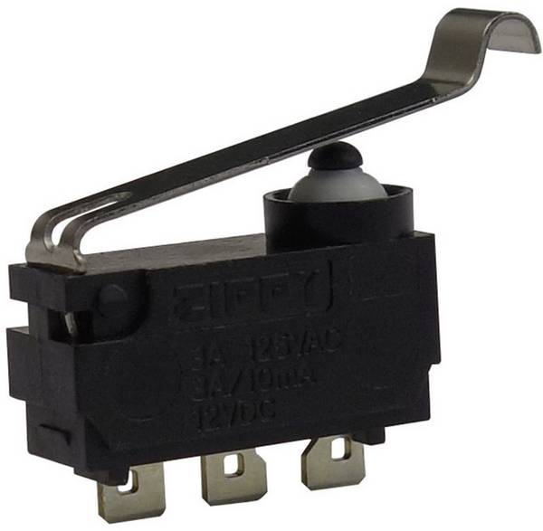 Zippy DW-N3S-04A0A-Z mikrospínač DW-N3S-04A0A-Z 12 V/DC 3 A 1x zap/(zap) bez aretácie 1 ks