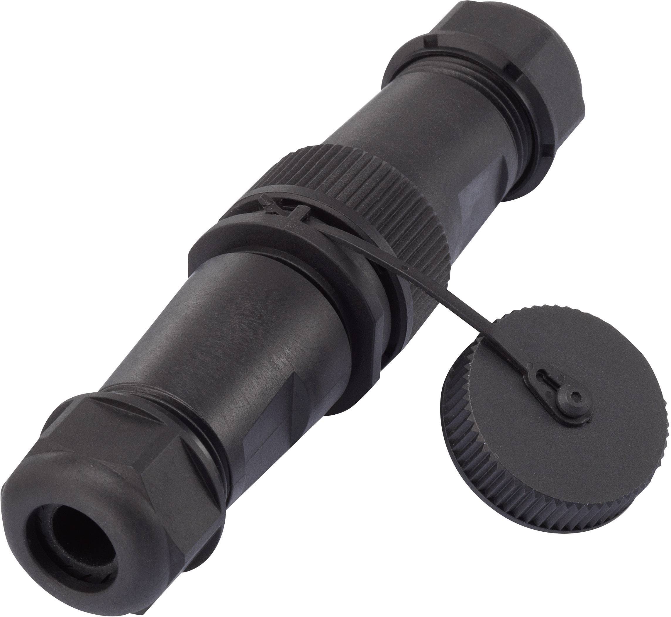 TRU COMPONENTS 1094579 Rundstik Stik, lige, Tilslutning, lige Samlet poltal: 2 1 stk