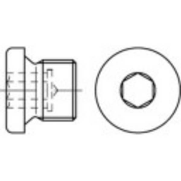 TOOLCRAFT  1061766 záverné skrutky 2 Zoll  vnútorný šesťhran DIN 908   nerezová ocel A4 1 ks