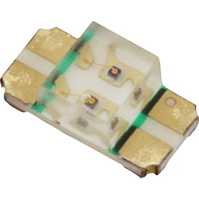 SMD LED s dvoma kontaktmi a priehľadným púzdrom. LED je malá a používa sa pre elektronické aplikácie.
