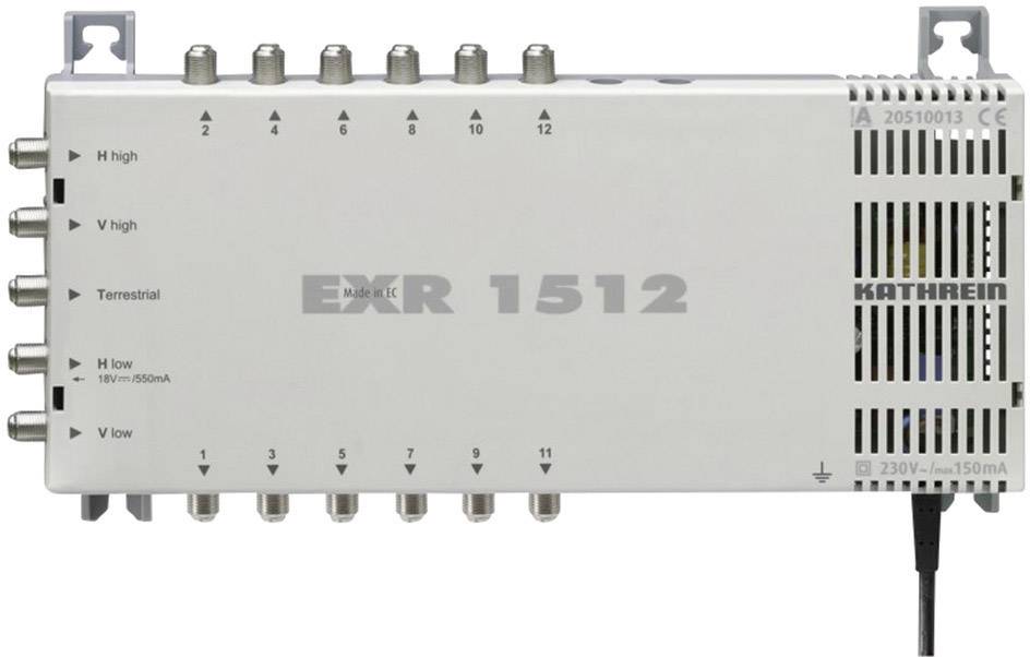 Kathrein EXR 1512 SAT multiswitch Ingressi (Multiswitch): 5 (4 satellitare / 1 terrestre) Numero utenti: 12
